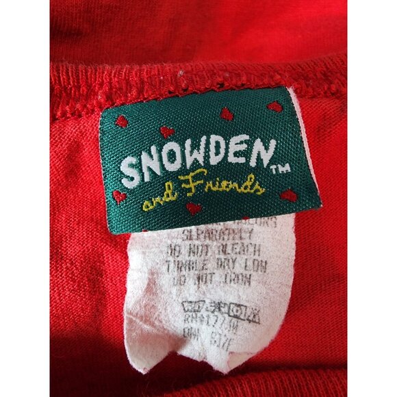 Vintage Snowden Raggedy Ann Andy T Shirt Adult One Size Red 90s Christmas - Picture 7 of 7